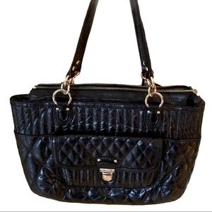Coach Poppy Black QuiltedSatchel.🎀